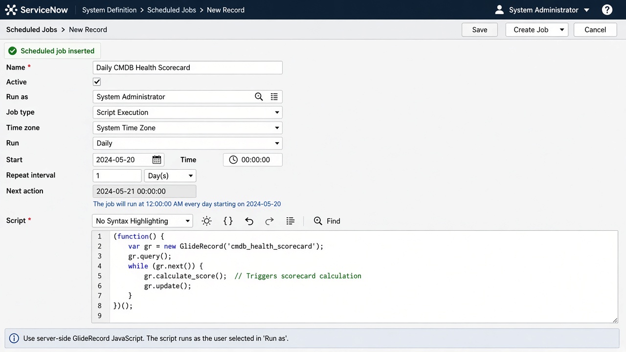 Scheduled Job — New
